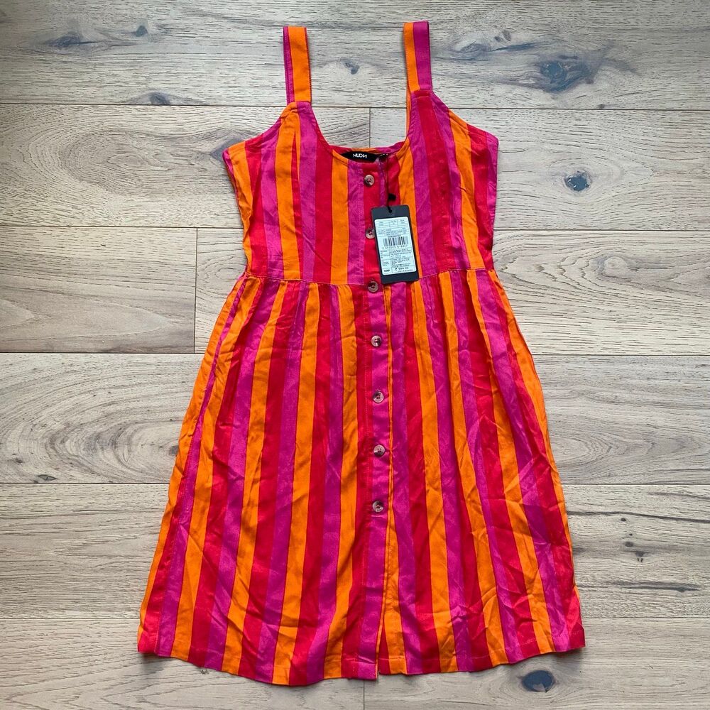 NWT babydoll neon dress